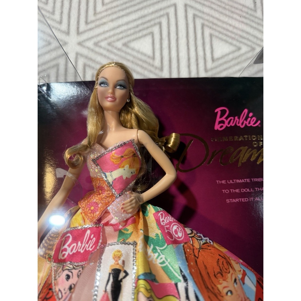 Barbie Generations of Dreams 50th Anniversary Collector Doll 2009 N6571 NRFB - Picture 3 of 5